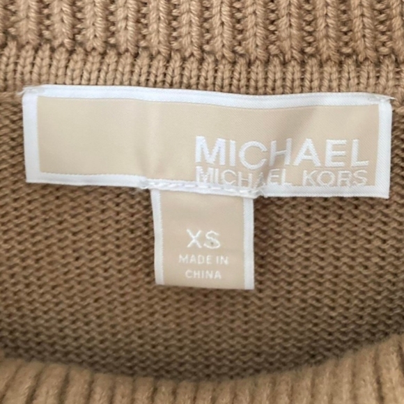 MICHAEL Michael Kors Camel Sleeveless Turtleneck Sweater - Picture 2 of 5